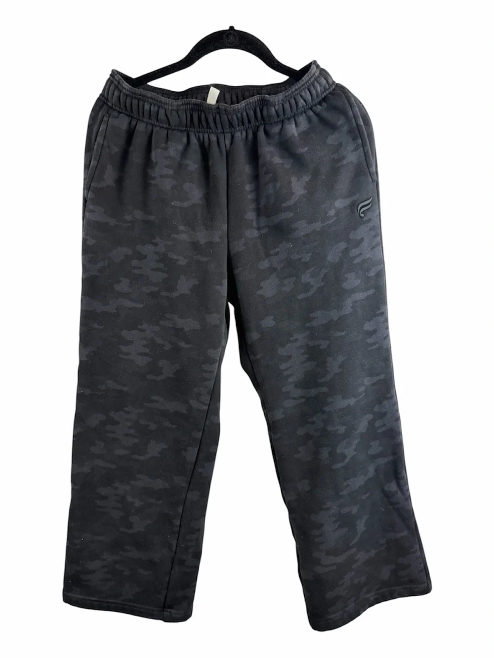 Fabletics Black/gray Camouflage Pull-On Sweatpants szS